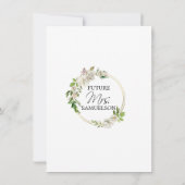 Weiße Blütenfarbe Rosa BRAUTPARTY Einladung (Rückseite)