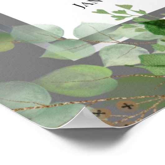 Weiße Blütenfeier Poster (Ecke)