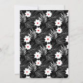 Weiße Blütengestaltung auf der Schwarzen Hochzeit Einladung (Rückseite)