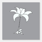 Weiße Blütengrau Tapete (Vorderseite)