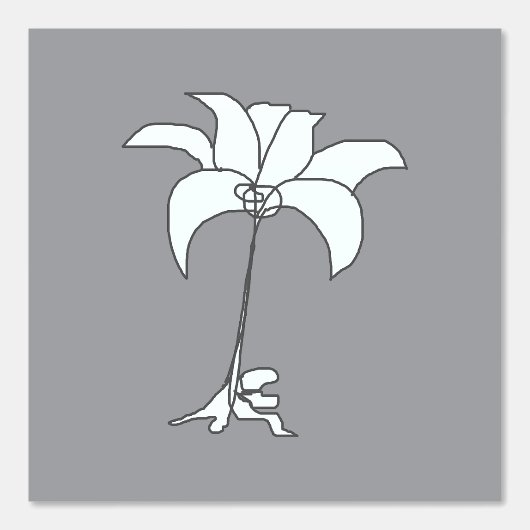 Weiße Blütengrau Tapete (Vorderseite)