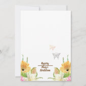 Weiße Blütenhochzeit Einladung (Rückseite)