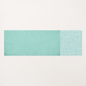 Weiße Blütenpastel Trendy Monogram Yogamatte (Rückseite (Horizontal))