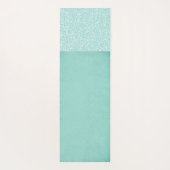 Weiße Blütenpastel Trendy Monogram Yogamatte (Rückseite)