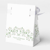 Weiße Blütenrebe Vielen Dank Zelt Gefallen Box Geschenkschachtel (Rückseite)