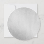 Weiße Blütensilber 25. Hochzeitstag Einladung (Rückseite)