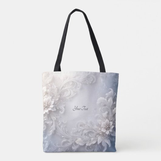 Weiße Blütentasche Geblüht Tasche (Rückseite)