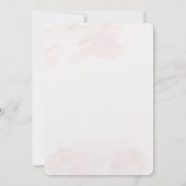 Weiße Blütentaufe Einladung (Rückseite)