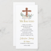 Weiße Blütentaufen Dankeskarte (Vorne/Hinten)