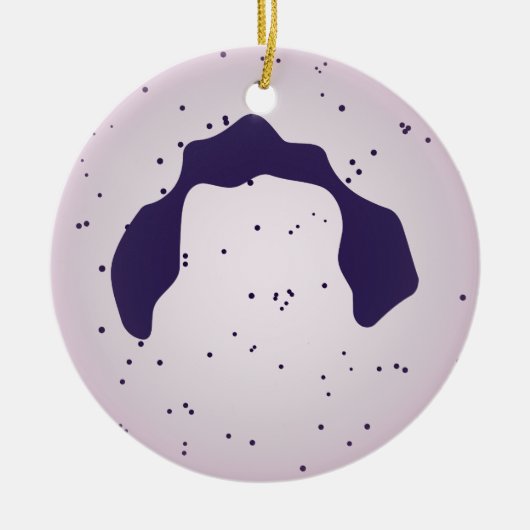 Weiße Blutzelle Keramik Ornament (Vorne)