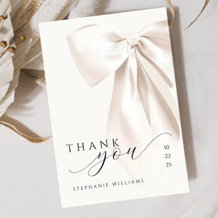 Weiße Bogen-Brautparty Dankeskarte