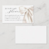 Weiße Bogen-Display-Dusche Begleitkarte (Vorne/Hinten)