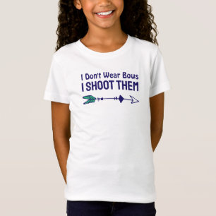 Weiße Bogenschützin Mädchen Bogenschütze T-Shirt