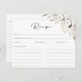 Weiße Bohemische Blumenzellenrezeptkarte Postkarte (Vorne/Hinten)