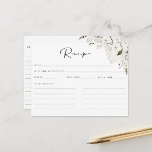 Weiße Bohemische Blumenzitze Postkarte