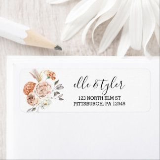 Weiße Bohemische Rose Hochzeiten Rücksendeadressen