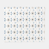 Weiße böhmische Retrospektive Fleecedecke (Vorderseite (Horizontal))