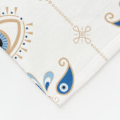 Weiße böhmische Retrospektive Fleecedecke (Ecke)