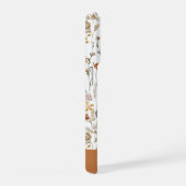 Weiße Boho-Aquarell-Wildblumen-Muster  iPhone Hülle (Rechte Seite)
