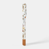 Weiße Boho-Wasserfarben-Wildblumen-Muster iPhone Hülle (Rechte Seite)