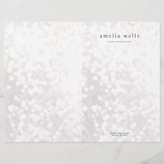 Weiße Bokeh-Faltschachtel Briefbogen (Vorderseite)