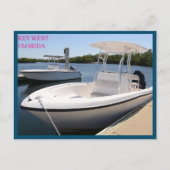 Weiße Boote im Marina Key West Florida Postkarte (Vorderseite)