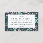 Weiße botanische Berry-Hochzeitsseite Begleitkarte (Vorderseite)