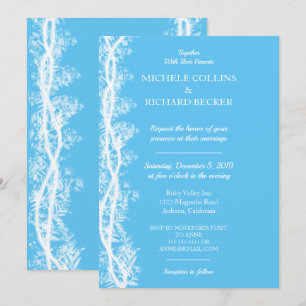 Weiße botanische Rand Hochzeit chic Einladung