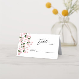 Weiße Bougainvillea Blume Klappende Platzkarte