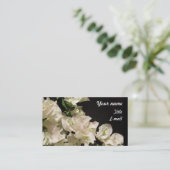 Weiße Bouganvilla-Blumen-Geschäftskarte Visitenkarte (Stehend Vorderseite)