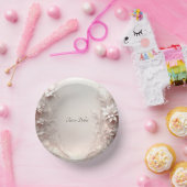 Weiße Bowle aus Elfenbein Pappteller (Party)