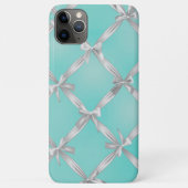 Weiße Bows Türkis Robin's Egg Blue Case-Mate iPhone Hülle (Rückseite)