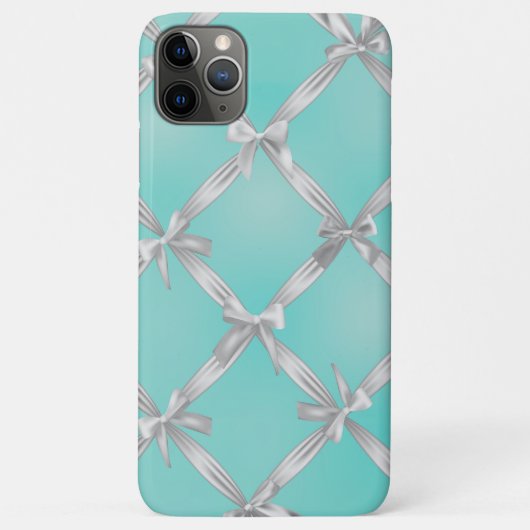 Weiße Bows Türkis Robin's Egg Blue Case-Mate iPhone Hülle (Rückseite)
