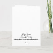 Weiße Boxer-Hundekunst-Gruß-Karte Karte (Rückseite)