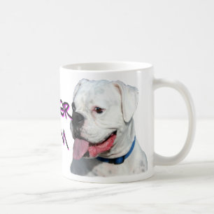 Weiße Boxer-Mama-Tasse Kaffeetasse
