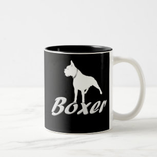 Weiße Boxer-Tasse Zweifarbige Tasse