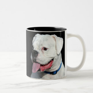 Weiße Boxer-Tasse Zweifarbige Tasse