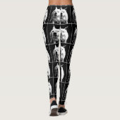 Weiße Boxerhundekunst-Leggings Leggings (Rückseite)