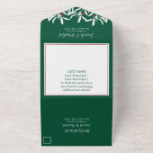 Weiße Branchen & Berries Weihnachtsfeiern Grün All In One Einladung (Außenbereich)