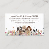 Weiße braune Pet Grooming Dog Sitter Visitenkarte (Rückseite)