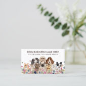 Weiße braune Pet Grooming Dog Sitter Visitenkarte (Stehend Vorderseite)