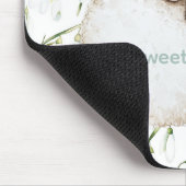 Weiße Braune Schaf Blumen Mousepad (Ecke)