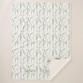 Weiße Braune Schaf Blumen Sherpadecke (Vorderseite)