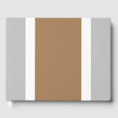 Weiße, braune Streifen auf hellgrau Gästebuch (Vorderseite)