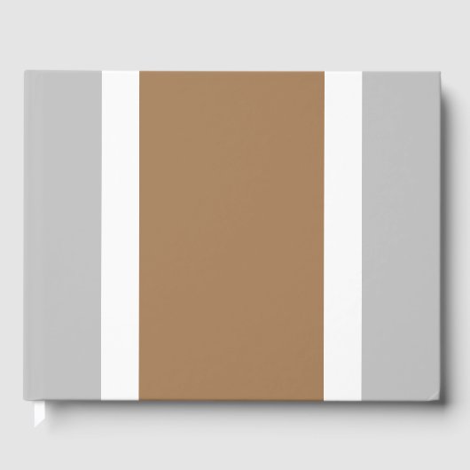 Weiße, braune Streifen auf hellgrau Gästebuch (Vorderseite)