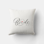Weiße Braut Geblüht Hochzeitsfeiertage Kissen (Rückseite)