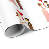 Weiße Braut und Bräutigam in Liebe Hochzeit Geschenkpapier (Rolleneckpunkt)