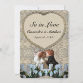 Weiße Braut und Hochzeit Einladung (Vorderseite)