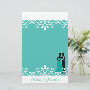 Weiße Brautgrotte Aquamarin Elegante Hochzeit