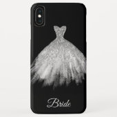 *~* weiße BrautkleiderGlitzer-Braut Case-Mate iPhone Hülle (Rückseite)
